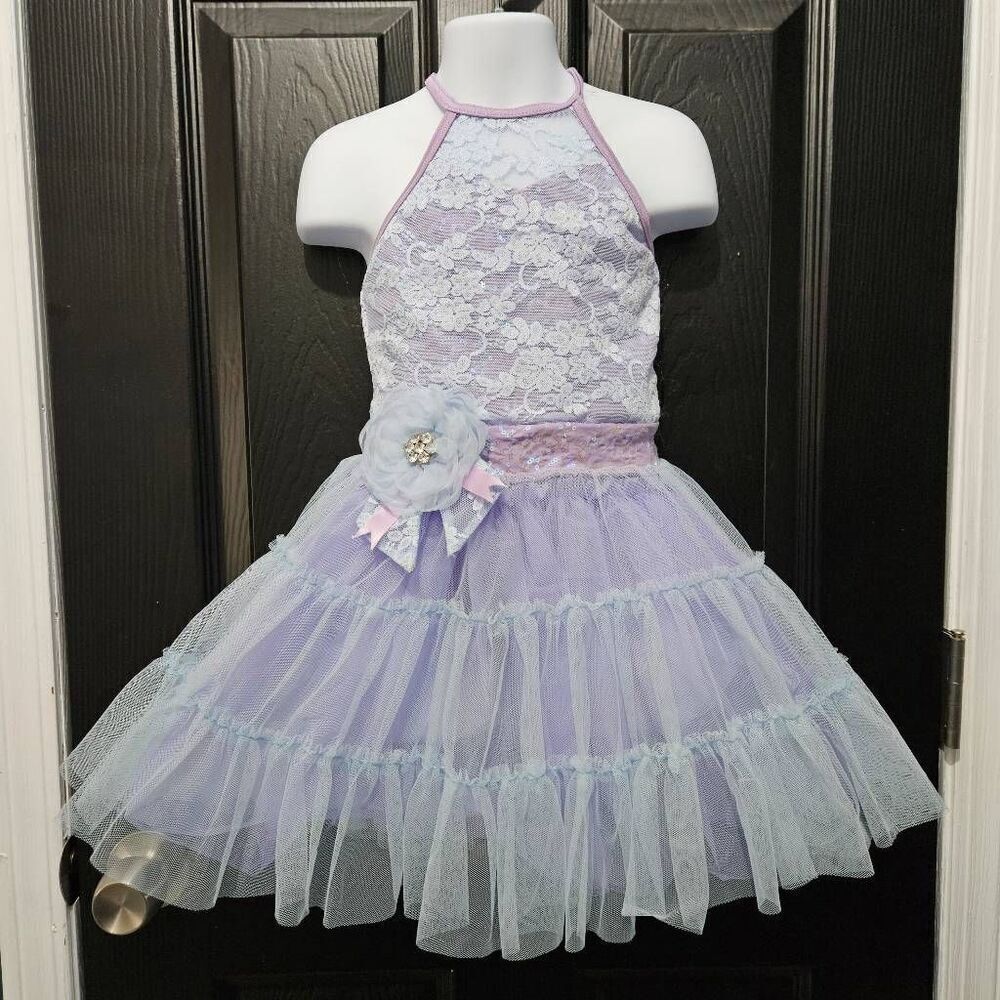 Weissman NWOT child extra small purple dance costume jazz lyrical tap solo